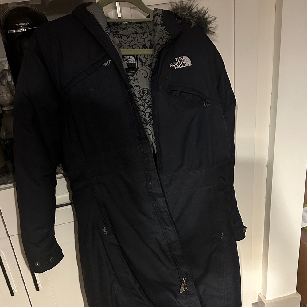 The North Face Black Women's Insulated Parka with Faux Fur Trim